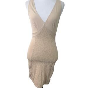 Assets by Spanx Red Hot Cheetah Full Slip Slimming Shapewear Dress Size Medium